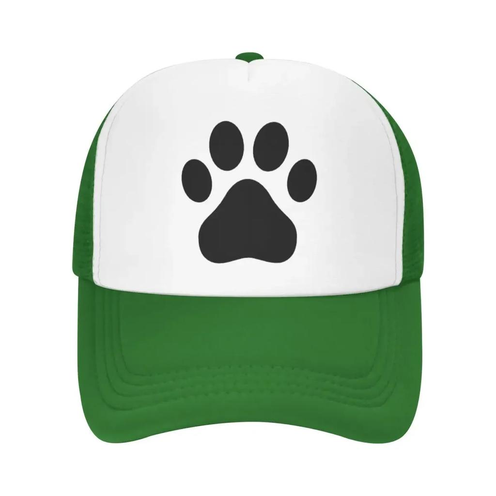 Custom Cool Dog Paw Pattern Baseball Cap Hip Hop Unisex Womens Adjustable Pet Lover Trucker Hat Summer Personalized Dad Hat
