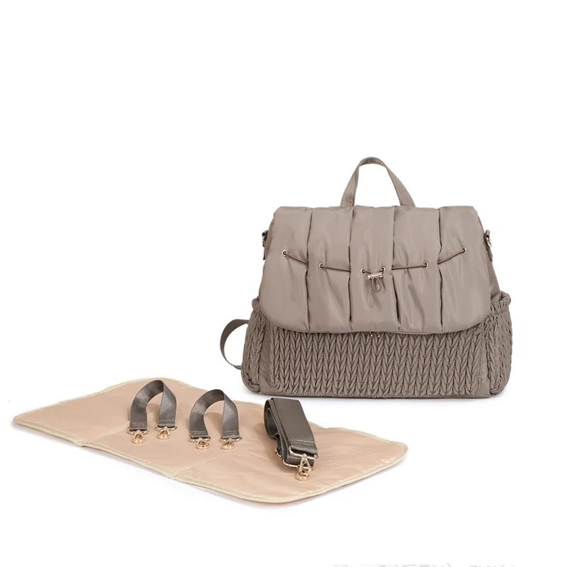 

Сумка для подгузников для новорожденных, больничная сумка для беременных, водонепроницаемая сумка, подходит для мам и малышей, дорожная сумка для коляски темно-серого