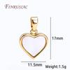 18K Real Gold Plated Heart Pendants For Necklace Making Supplies,Natural Shell Charms Jewelry Materials,DIY Accessories