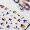 1pcs 5D Colorful Rhinestones Pumpkin Ghost Nail Art Halloween Stickers Adhesive Transfer Nail Decoration Decals Accessory