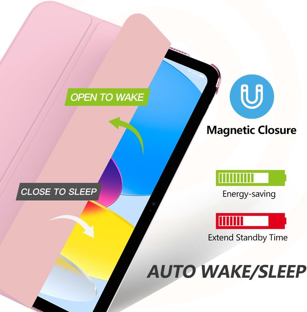 For IPad (A16) 11th Generation Case 11 Inch 2025, IPad 10th Generation Case 10.9 Inch 2022, Slim Stand  Back Shell Smart Cover