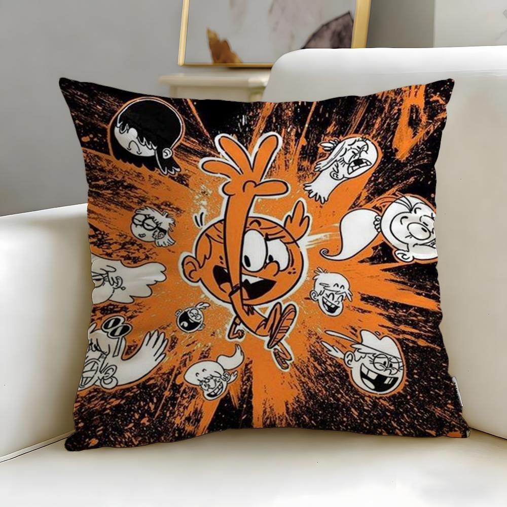 Husa de pernă populară de desene animate The Loud House – Moale și Ușor de Spălat – Versatilă pentru Canapea, Pat, Călătorie și Birou