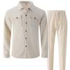 Spring And Autumn Men's Long Sleeved Pants Jackets And Versatile Casual Pants Men's 2pcs Clothing Set