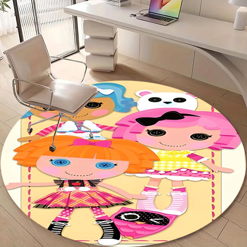 1pc Lalaloopsy4 Design Printed Area Round Carpet for Bedroom Living Room Home Decor Rugs Mat Non Slip Mat Rug for Bedside
