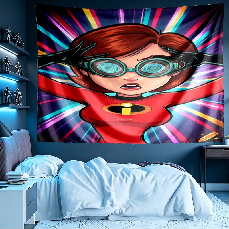 Incredibles Print Tapestry, Lightweight Wall Hanging, for Bedroom, Dorm, Living Room, Home Art Decor, Birthday Christmas Gift for Friends