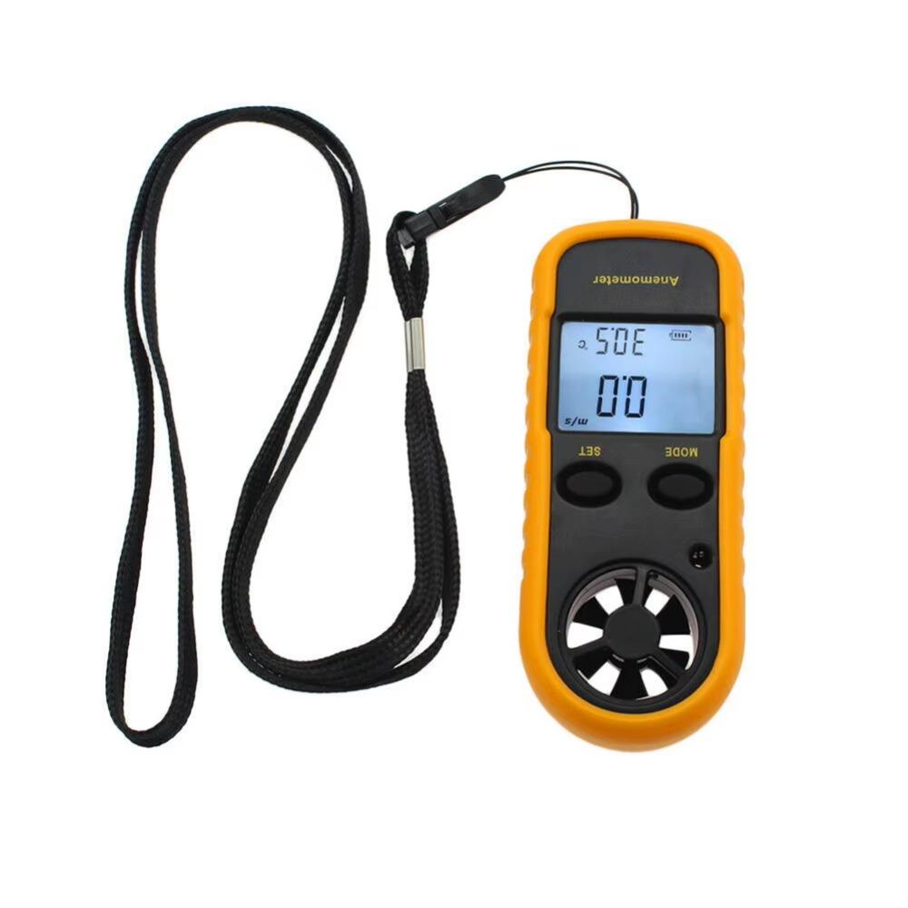 LCD Display Digital Anemometer Mini Air Velocity Meter Wind Speed Gauge  Airflow Testing