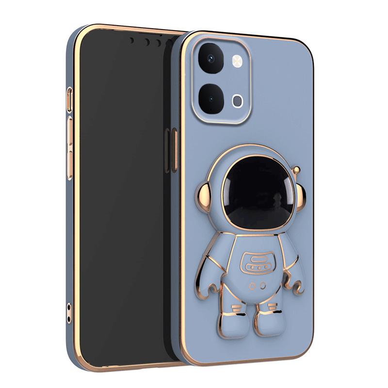 For Vivo Y31D Pro Iqoo Z11X Case Shining Astronaut Spaceman Bracket Holder Design Soft Plating For Vivo Y31D Pro Back Cover