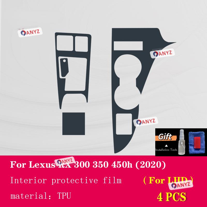 For Lexus RX 300 350 H 2016- Car Interior Center Console Transparent TPU Protective Film Anti-scratc Repair Film Accessories