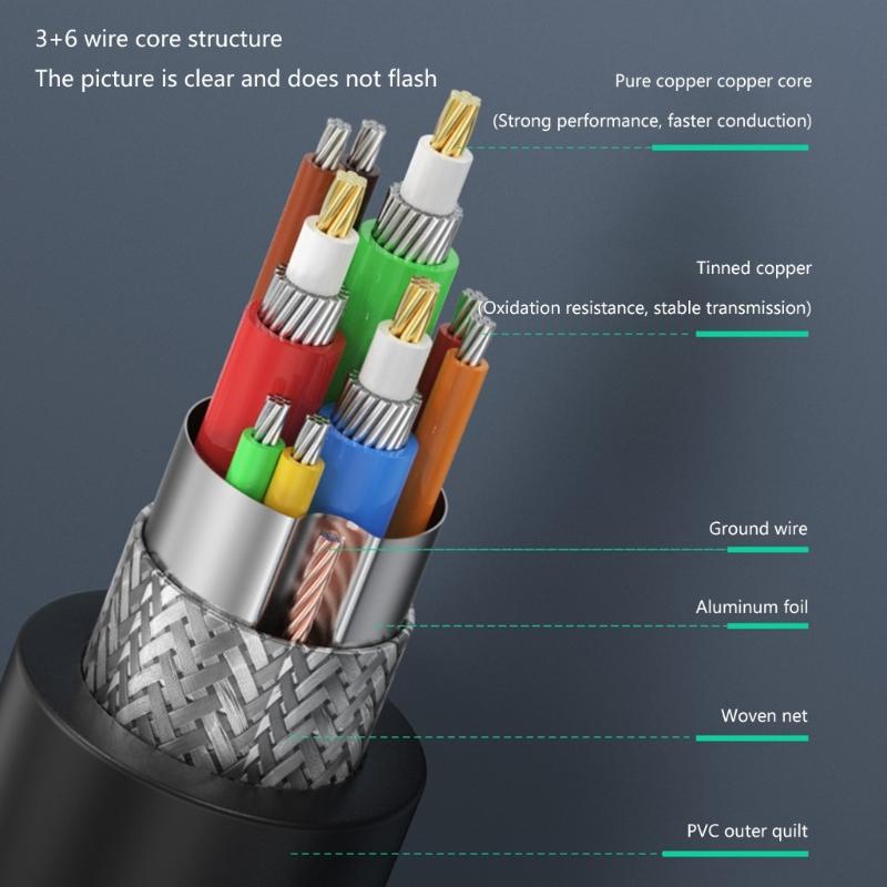 High Resolution VGA Extension Cord 30cm, 1920x1080P Support for Laptop and Desktop Video Devices Displays Connection