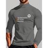 Men's Mock Neck Long Sleeve Tee, Perfect for Autumn Outdoor Walks