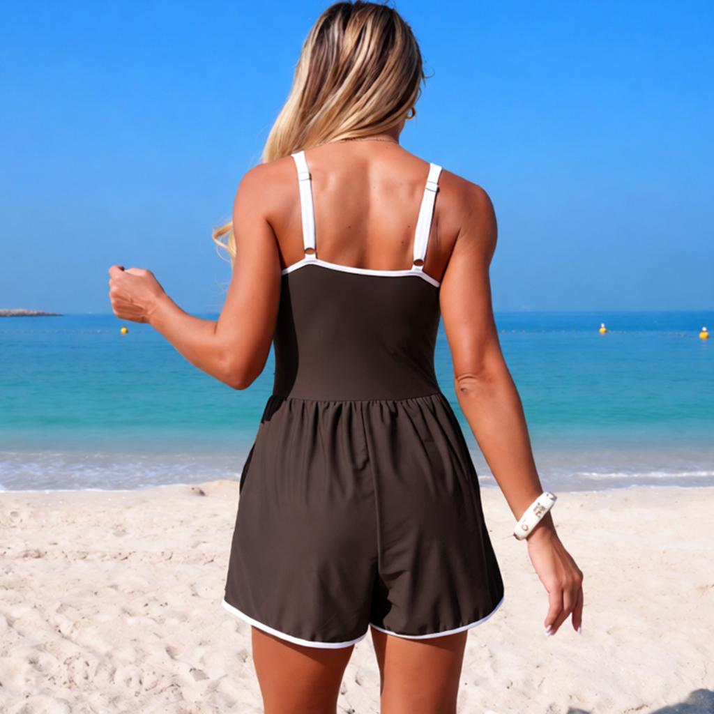 Women's One-Piece Swimsuit — New Arrival: Solid-Color, Sporty, and Modest Style (Bestselling Swimwear) 0811