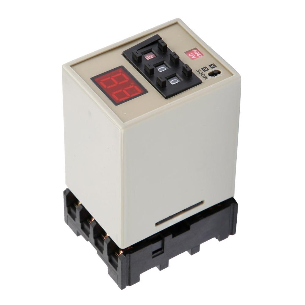 CH3-AB Digital Delay Timer Relay 0.01S-99H AC220V AC/DC 24V Delay Timer Relay Dual Mode Operation Delay Relay