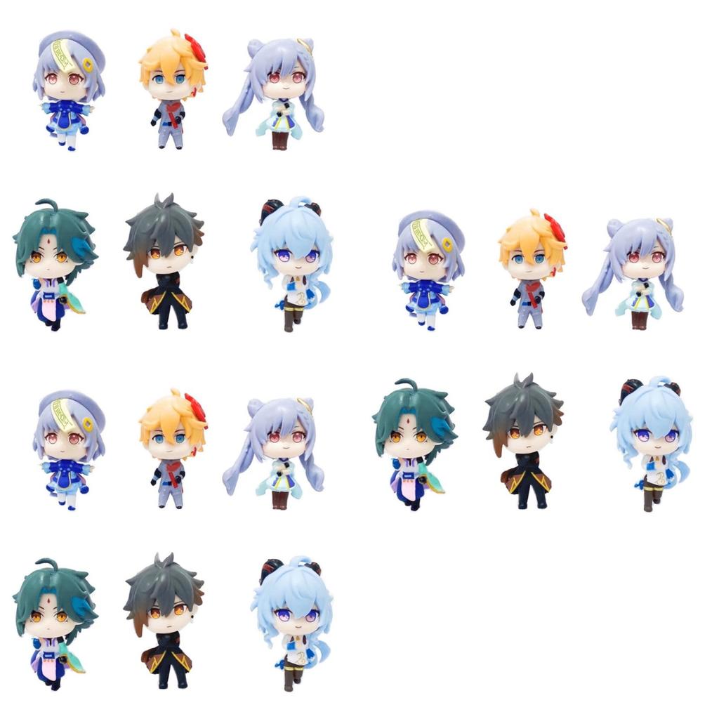 Safe And Non-toxic Genshin Impact Pvc Q Version Figures Set Of 6pcs