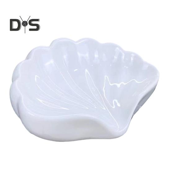 

Керамическая мыльница для ванной комнаты, нескользящая многоцелевая мыльница в форме ракушки с самосливом D