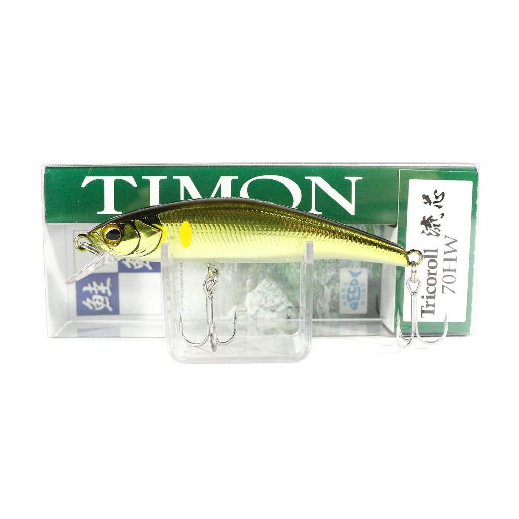 

JACKALL Timon Tricolor Gold Ayu Lure Minnow, Ryushin, 70HW, 70mm, 9.2g,