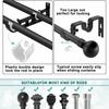 2PCS Curtain Rod Brackets Double Bracket Curtain Rod Hangers Wall Bracket Hook Aluminum Alloy Curtain Rod Hangers New