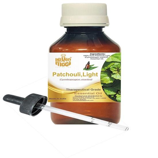 Levenmooi Patchouli,Light (Cymbopogon Martinii) Reines und natürliches ätherisches Öl in therapeutischer Qualität, Kunststoff, mit Pipette