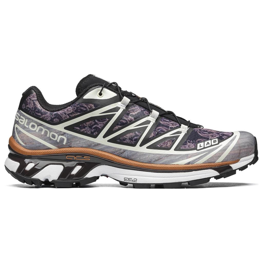 Salomon XT-6 Comfortable Shock Absorbing Non-Slip Durable Low-Top Outdoor Functional Shoes Unisex Shoes Purple Gray 471865
