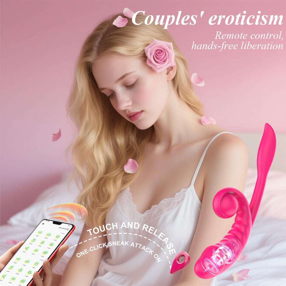 Rabbit Vibrator Clitoral Dildo Double Stimulation Vibrating APP Remote Control Vaginal Massage Female Sex Toys for Adults 18+