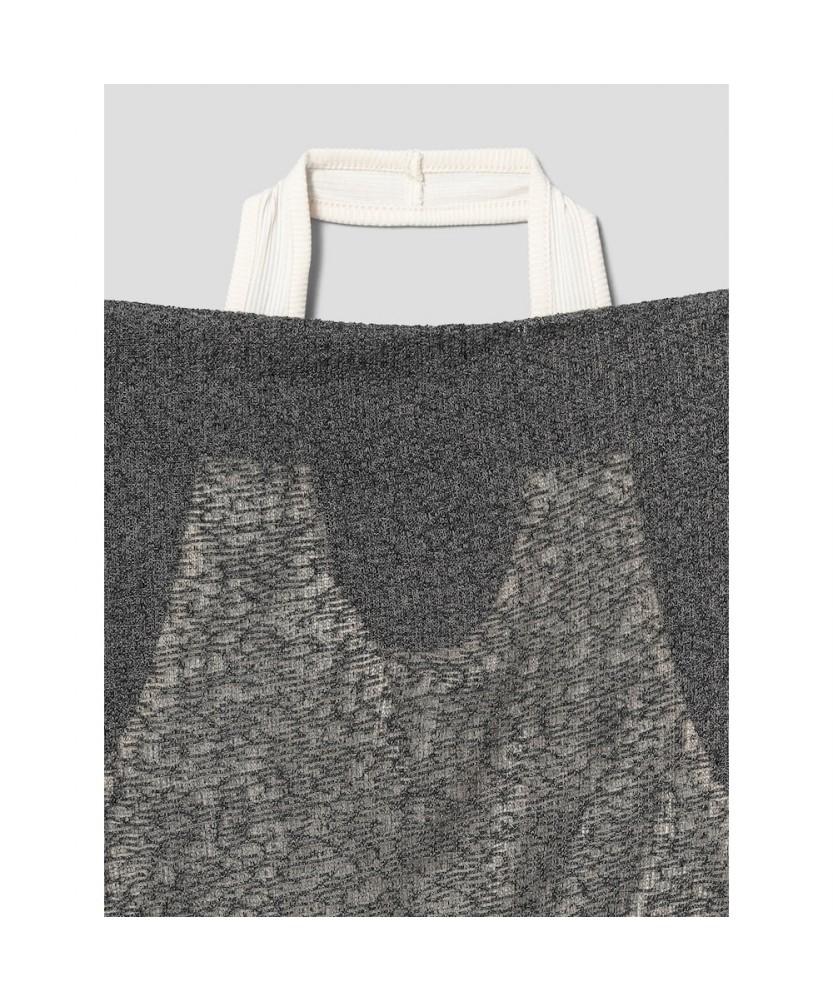 8seconds Halterneck Layered Jersey Top Grey