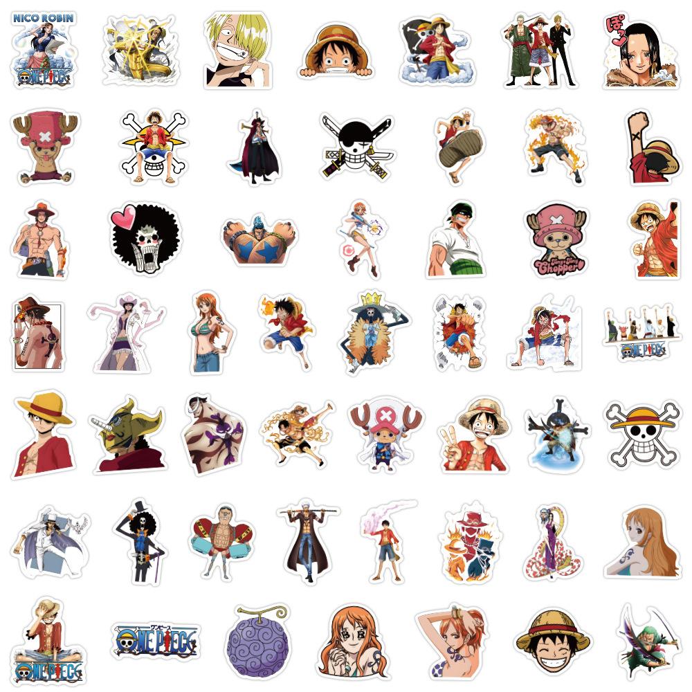 10/30/50pcs ONE PIECE Cartoon Stickers Cool Luffy Zoro Anime Decals Toys Waterproof Graffiti Phone Stationery Cute Sticker Toys