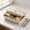 Wheat Straw Bento Box With Sealed Compartments For Adults And Office Lunches