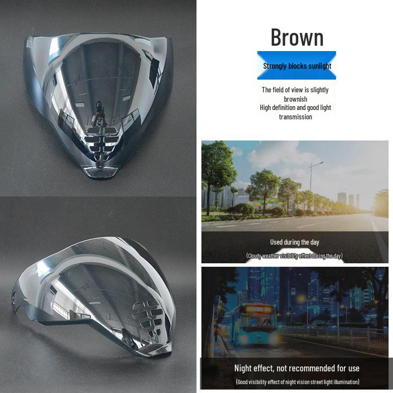 Universal Electroplated High-Definition Lens for Oni Mask Airflite Helmet - Tea Color, Day and Night Compatible