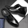 New Men 6/8cm Derby Shoes Patent Leather Height Increase Men Dress Shoes Formal Elevator Business Shoes Bright Upper