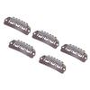 50pcs 6 Tips 6 Teeth Wig Snap Clip Metal Stainless Steel Hair Grips for Wigs Hair Extension
