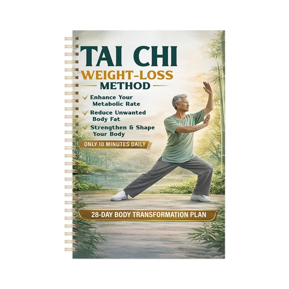 Afvallen Tai Chi Oefenboek Geïllustreerde Progressieve Planner Dagboek Senioren