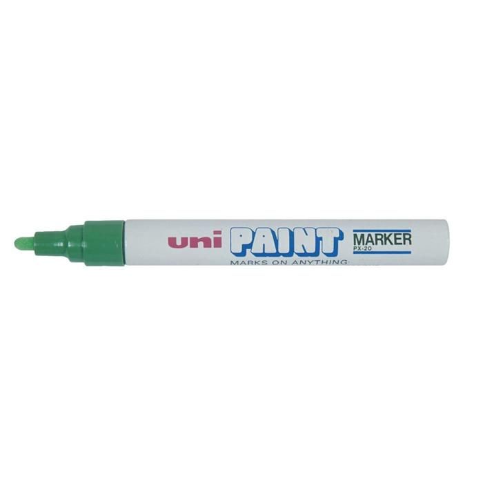 Marqueur Peinture Huile Indélébile - UNI-BALL - Pointe Moyenne Ogive - Vert Foncé - Lot De 12