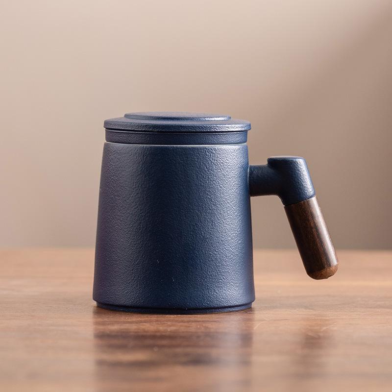Keramikfilter Teetasse Tee-Trenntasse Bürobecher Keramiktasse Großhandel Tasse mit Deckel Geschenk