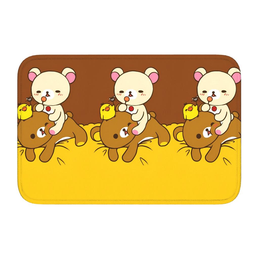 R-Rilakkumaes Cartoon Floor Door Kitchen Bathroom Mat Anti-Slip Indoor Doormat Garden Living Room Entrance Rug Carpet Footpad
