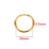 10 Stück 316L Edelstahl Creolen Ohrringe Damen Herren Punk Hiphop Kreisförmige Ohrstecker Ring Schmuck Goldfarbe Zubehör Großhandel