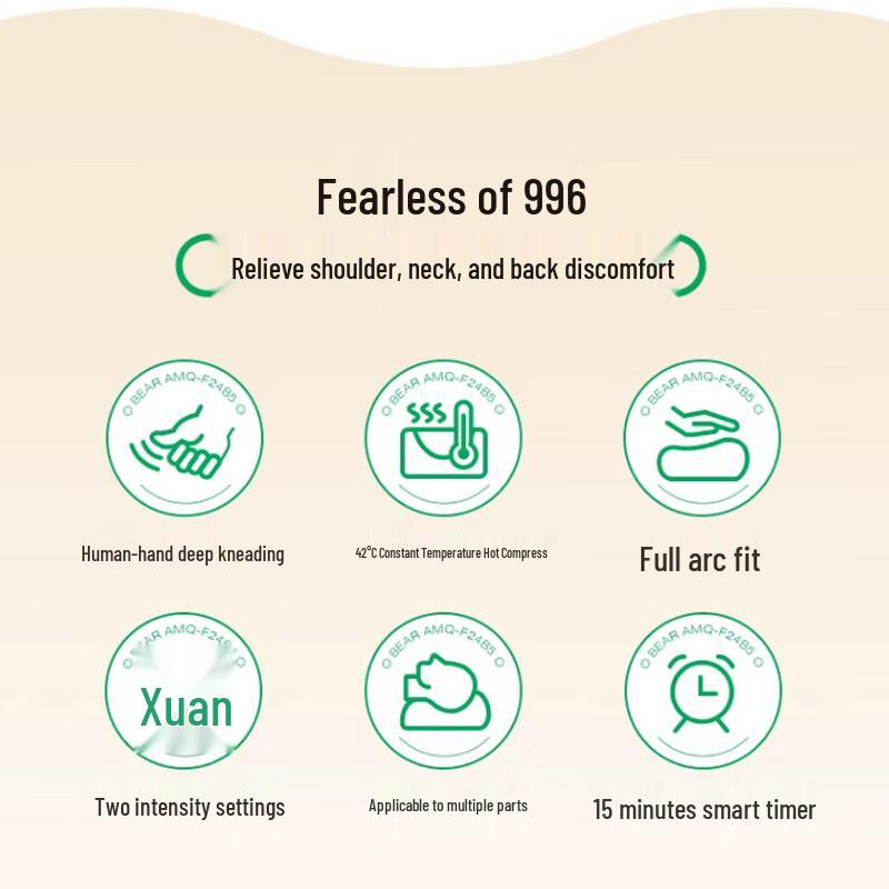 GRAMEI Multi-functional Shiatsu Massage Pillow with Heat