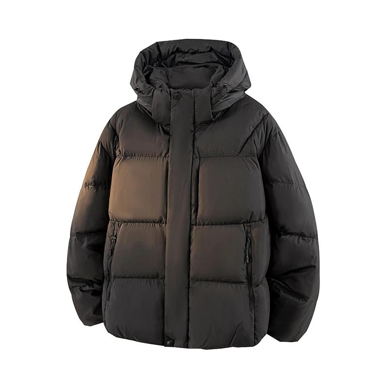 Winter Men Trendy Hooded Parkas Thick Warm Coat Men Cotton Padded Jacket Hong Kong Style Parka Women Streetwear Outerwear