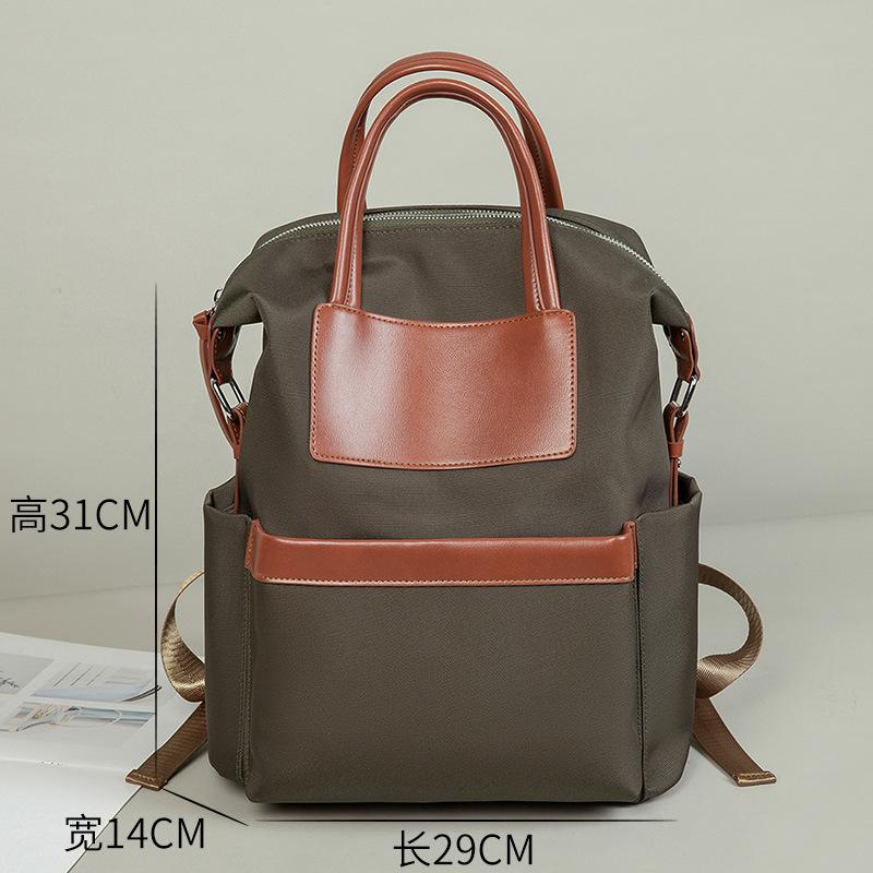 2024 Spring/Summer New Oxford Cloth Backpack for Women, Fashionable Versatile Travel Handbag, Waterproof Nylon School Bag