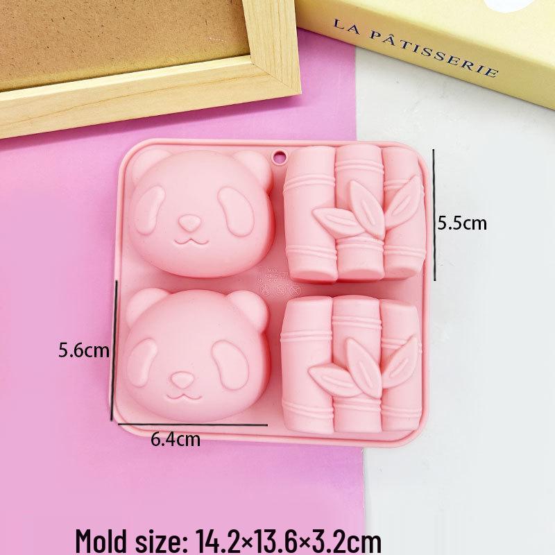 12-Cavity Braided Wavy Long Strip Gummy Mold, Crayon, Knife & Fork, Panda Mousse Pudding Mold