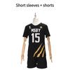 Character Haikyuu Anime Number Black Ball Suit Short Sleeve Shorts Cosplay