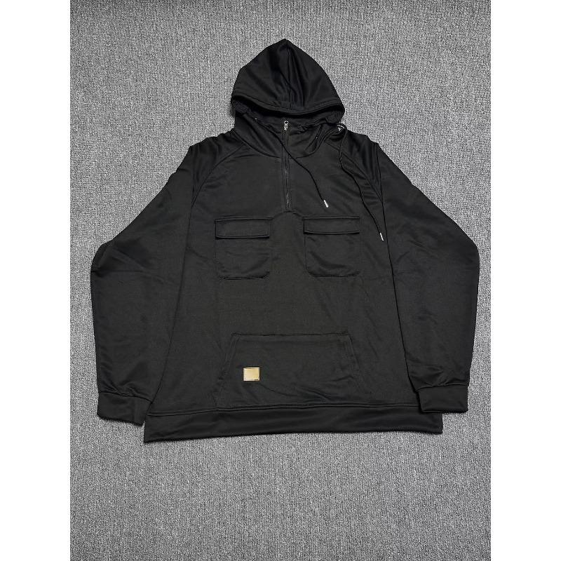 Gifts Men'S Hoodie Solid Color Hoodie Youth Sports Multi Pocket Sweater