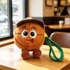Cartoon Sports Ball Plush Keychain Cute Mini Stuffed Basketball Football Soccer With Hat Soft Toys Kawaii Bag Charm