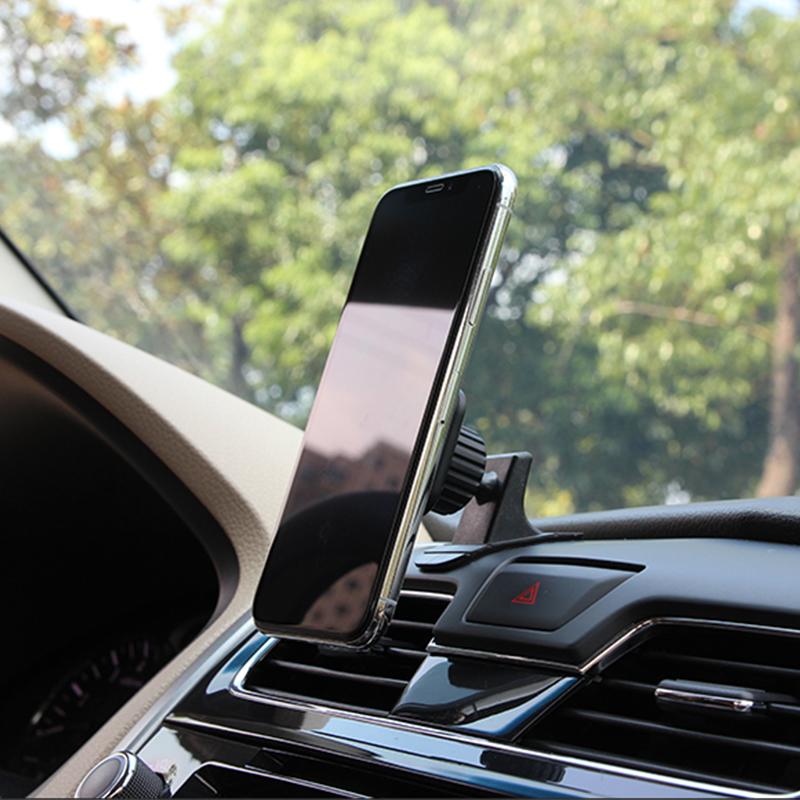 SUMI-TAP Round Arc Base Magnetic Car Mobile Phone Holder Mount Stand GPS Support Bracket
