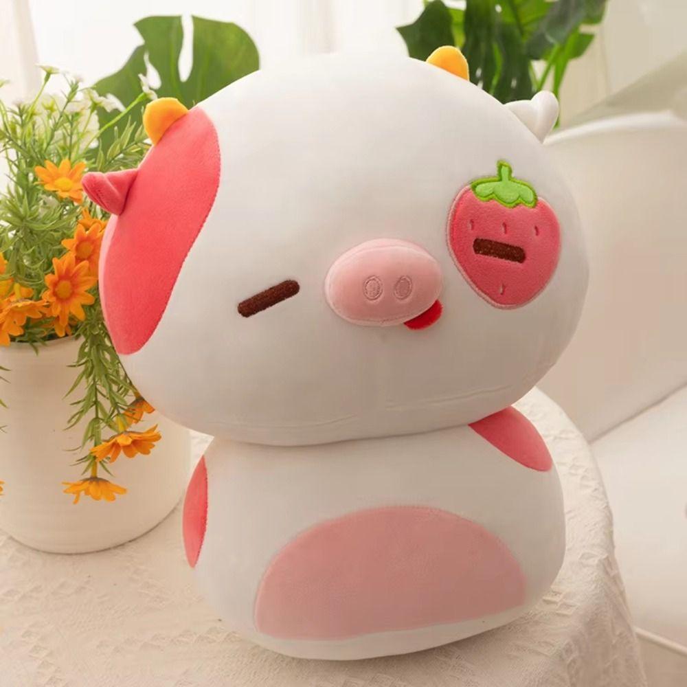 Fluffy Strawberry Pig Plush Toys Collection Pink Girlish Heart Cute Toy  Kids Holiday Gifts
