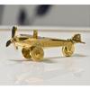 DSH Messing Düsenflugzeug Tischplatte Dekorative Zierfigur für Heimdekoration & Zierstück Bürotischplatte Miniatur