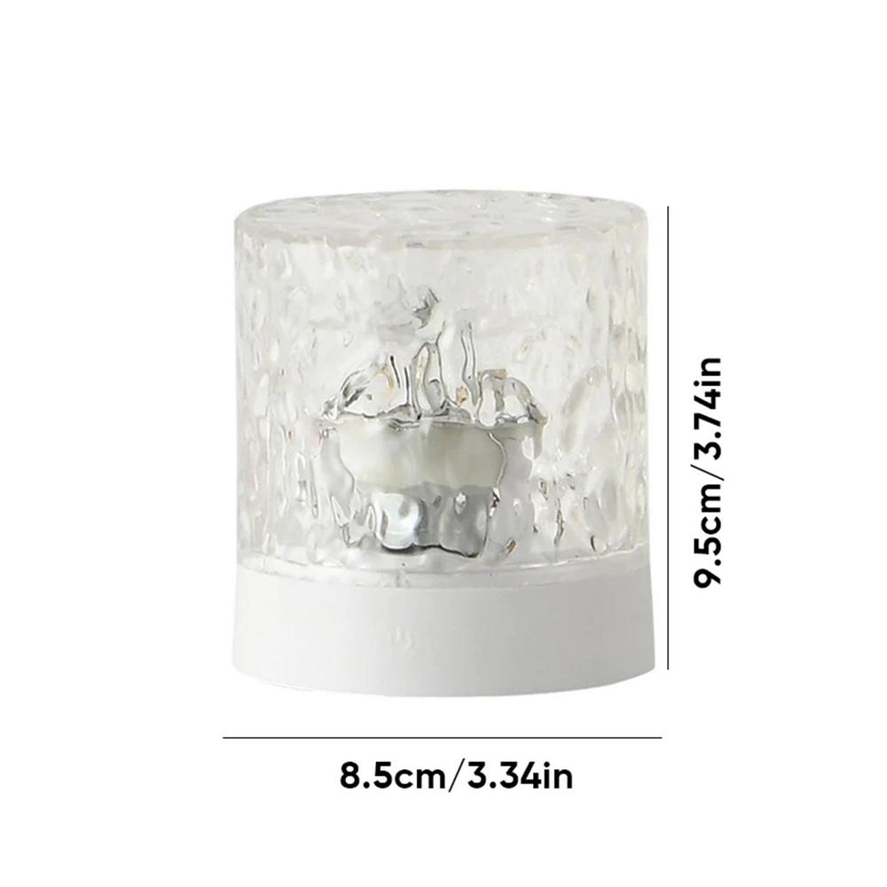 

Светильник с эффектом водной ряби, 16 цветов, романтическая атмосфера, световой проектор для фотосъемки, USB и хрустальный ночник для романтической комнаты белый