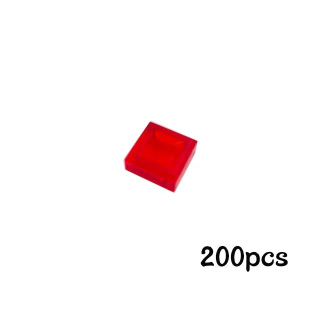 200Pcs 1x1 Flat Tile Smooth Building Blocks Bulk Add-Ons MY OWN CREATION Blocks 3070 Particles Construction Fitting Brand Kid Playthings