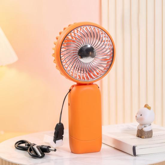 Portable Neck Fan, 3 Speed Foldable Handheld Fan, USB Rechargeable Small Personal Fan for Outdoor Travel, Desk Cooling Fan for Home Office