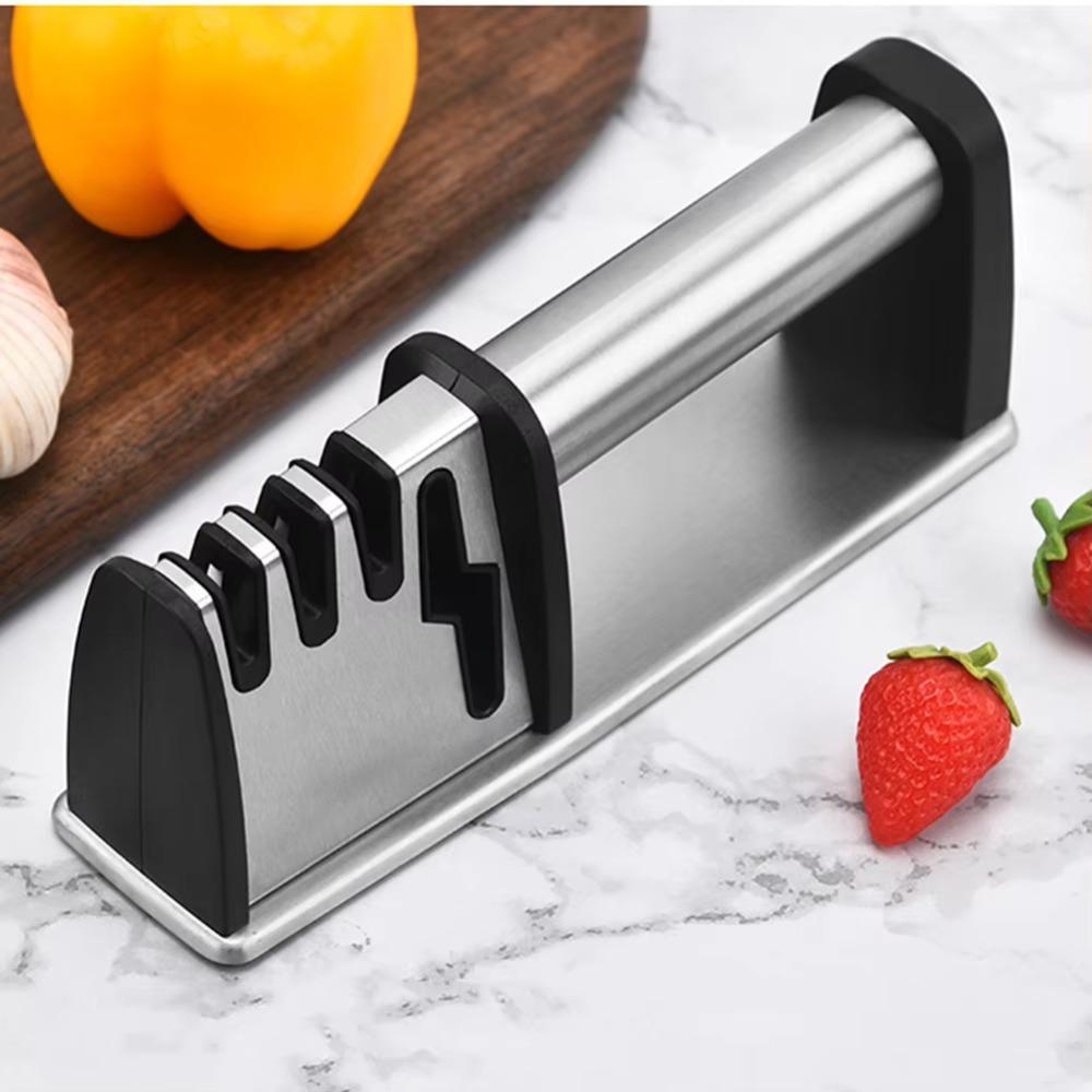 Handheld Kitchen Sharpening Stone Manual Whetstone Household 4 in 1 Sharpener  Canteen