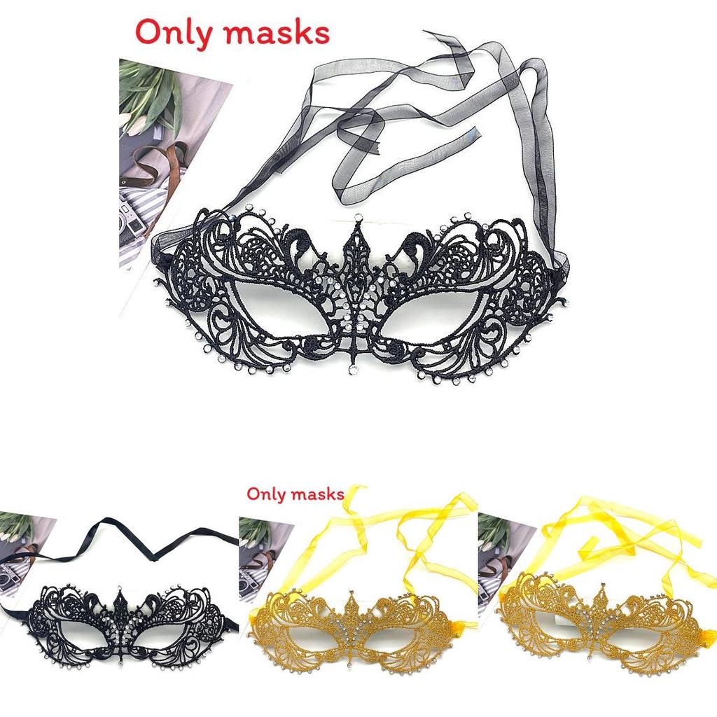 Costume Makeup Mask With Lace And Glitter Accents For Venue Celebrations And Halloween Themed Events