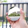 Travel Po Mini Round Mirror Reflective Mirror Spherical Mirror Portable Wide-Angle Lens Handheld Po Props Selfie Accessor